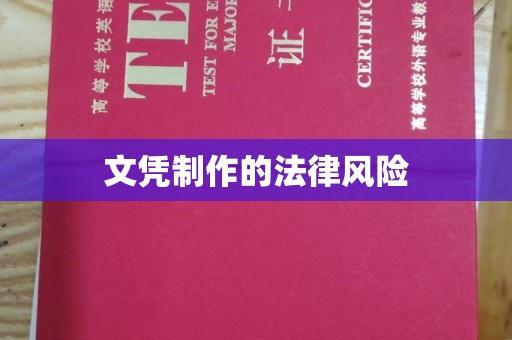 河北文凭制作的法律风险