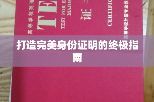 武昌打造完美身份证明的终极指南